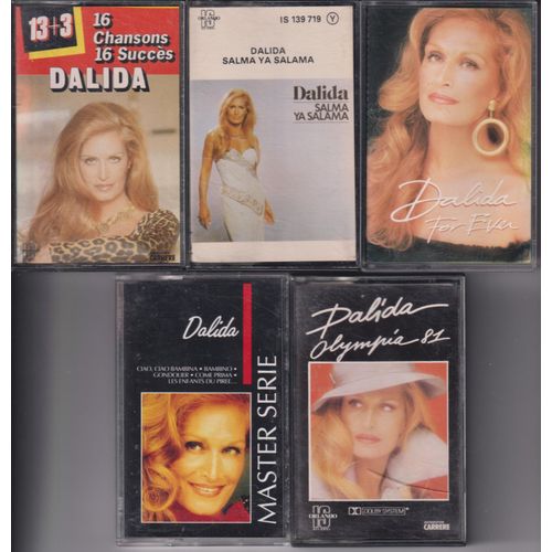 Dalida Lot De 5 Cassettes K7 Audio Tape B