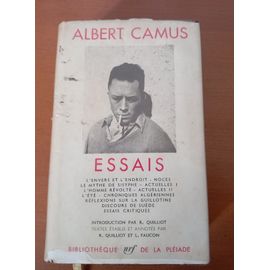 Bibliothèque De La Pléiade N°183 : Essais - Albert Camus.