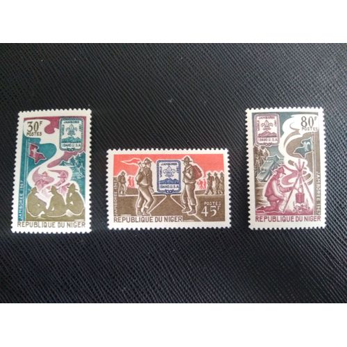 Timbre Niger Yt 199 A 201 Série : 12e Jamboree Mondial Des Scouts 1967 ( 160109 )