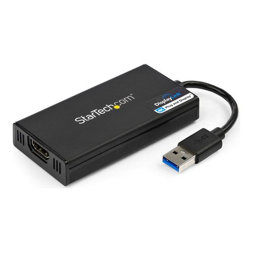 StarTech.com Adaptateur USB 3.0 vers HDMI, 4K 30Hz Ultra HD, certifié DisplayLink, convertisseur d'adaptateur d'affichage USB Type-A vers HDMI pour moniteur, vidéo externe et carte graphique, Mac...