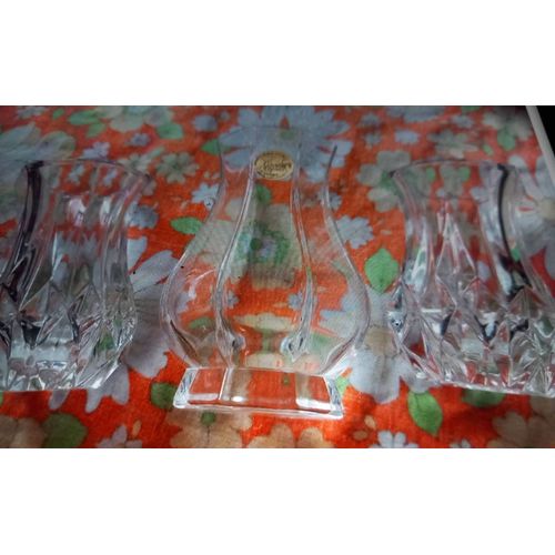 Vases en cristal vintage