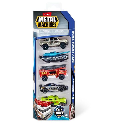 Metal Machines City Force Die-Cast Car (5 Pack)