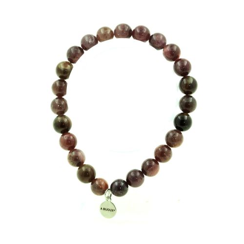 Bracelet Perles Rubis De Mogok, Birmanie, Myanmar 8 Mm. Qualité 2a. Fabriqué En France.