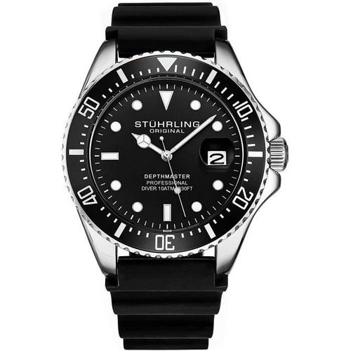 Montre De Plongée Stuhrling Original Pour Homme - Montre De Plongée Pro - Montre De Sport Pour Homme Avec Couronne Vissée Mo 7606