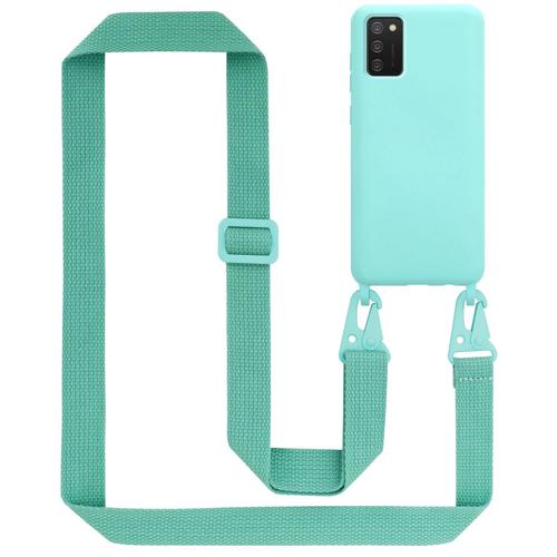 Cadorabo Chaîne De Téléphone Portable Compatible Avec Samsung Galaxy A02s En Liquid Turquoise - Étui De Protection En Silicone Avec Cordelette Réglable