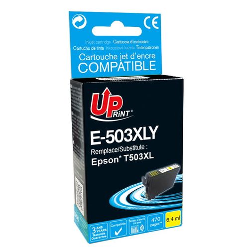 UPrint E-503XLY - 6.4 ml - jaune - compatible - boîte de suspension - cartouche d'encre (alternative pour : Epson C13T09R44010) - pour Epson 503XL