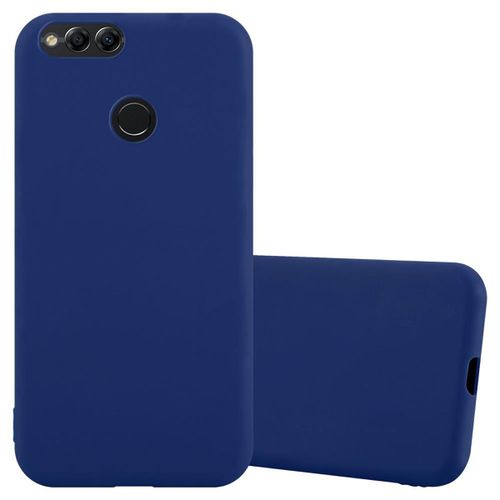 Coque Pour Honor 7x En Candy Bleu Foncé Housse De Protection Étui En Silicone Tpu Flexible