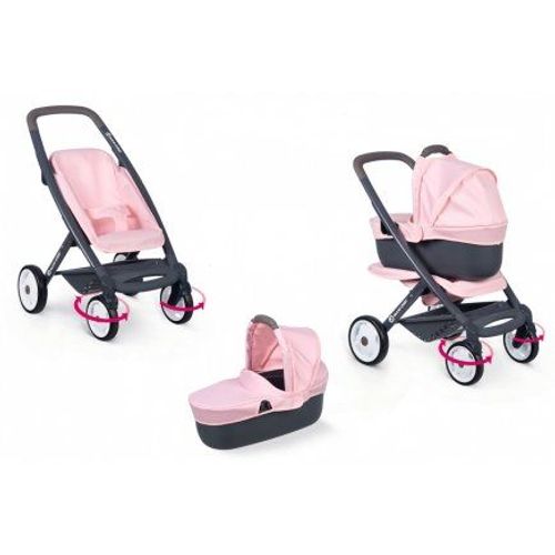 Maxi Cosi - Combi Poussette Landau 3 En 1 Rose, Metal - 54,5x38,5x64cm - Pour Poupon Et Poupee 42cm - Set Jouet Fille Et Carte