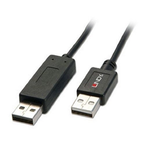 Lindy Smart Data Transfer Cable + 2 Port KM Switch - Adaptateur de connexion directe - USB 2.0 - USB 2.0