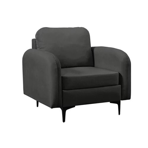 Fauteuil Torlua 100, Gris, Tapisserie, 96x92x94cm