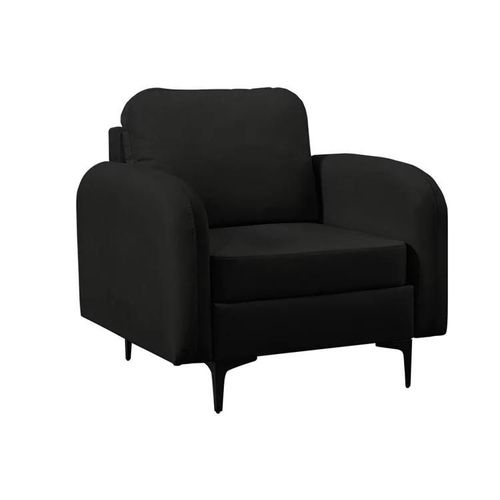 Fauteuil Torlua 100, Noir, Tapisserie, 96x92x94cm