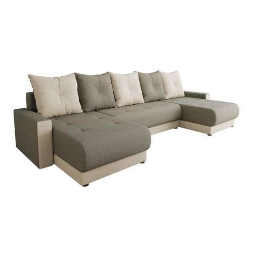 Canapé D'angle Memphis 106, Brun Clair, Fonction De Couchage