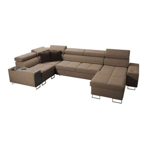 Canapé D'angle Pearland 112, Marron, Fonction De Couchage