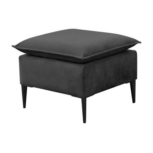 Pouf Providence 147, Noir, Tapisserie, 45x50x50cm