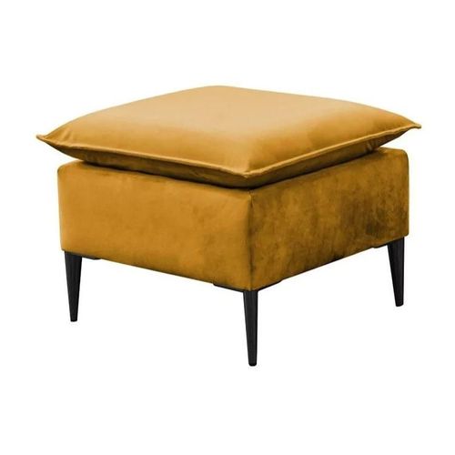 Pouf Providence 147, Jaune, Tapisserie, 45x50x50cm