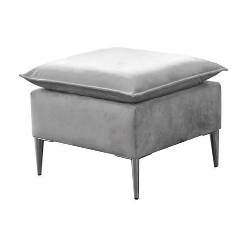 Pouf Providence 147, Gris, Tapisserie, 45x50x50cm