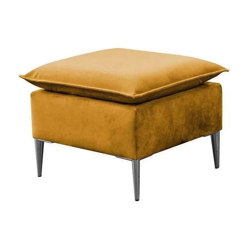 Pouf Providence 147, Jaune, Tapisserie, 45x50x50cm