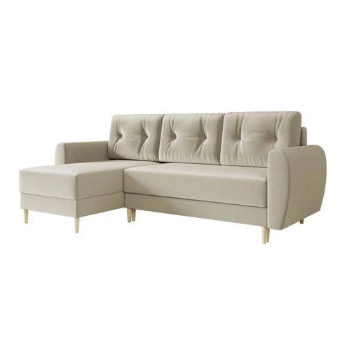 Canapé D'angle Memphis 109, Brun Clair, Fonction De Couchage