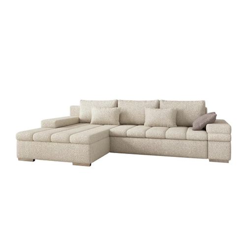 Canapé D'angle Comfivo 169, Brun Clair, Fonction De Couchage