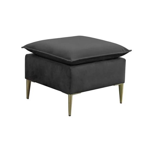 Pouf Providence 147, Noir, Tapisserie, 45x50x50cm