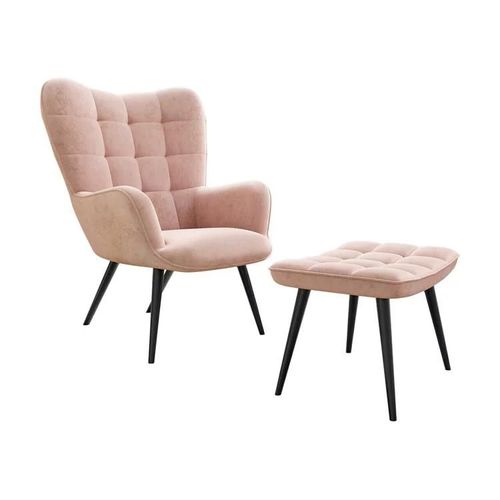 Fauteuil Comfivo 320, Rose, Tapisserie, 96x78x73cm