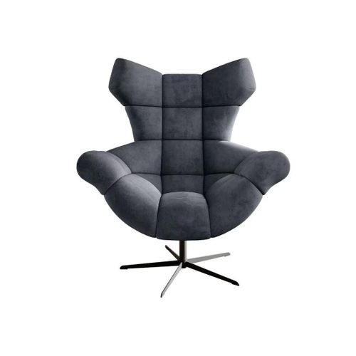 Fauteuil Indiana 146, Gris, Tapisserie, 119x103x84cm