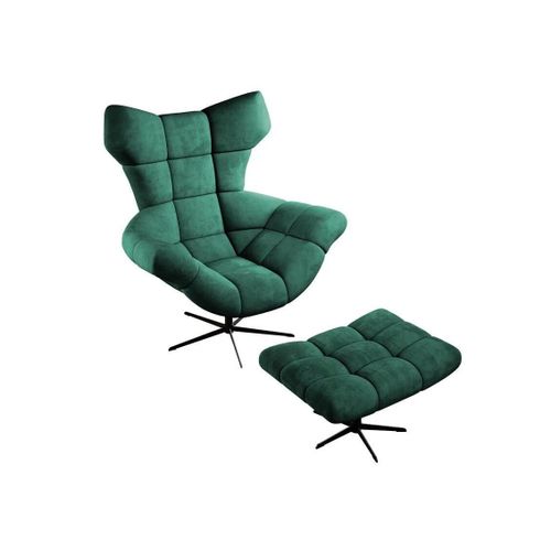 Fauteuil Indiana 148, Vert, Tapisserie, 119x103x84cm