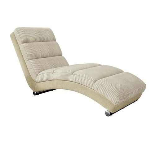 Chaise Longue Comfivo 109, Brun Clair, Boîte De Literie, 84x62x180cm