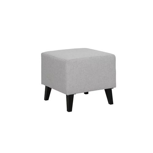 Pouf Delbene 126, Gris, Tapisserie, 45x51x51cm