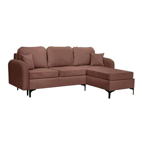 Canapé D'angle Torlua 103, Rose, Fonction De Couchage, 225x172x96cm