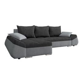 Canapé D'angle Memphis 111, Gris, Fonction De Couchage, 276x131x79cm