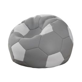 Pouf Poire Comfivo 287, Gris, Faux Cuir, 95x95x95cm