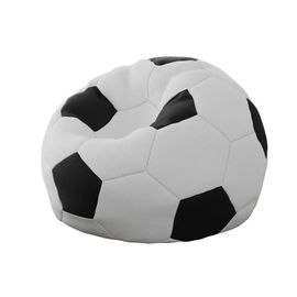 Pouf Poire Comfivo 287, Blanc, Faux Cuir, 95x95x95cm