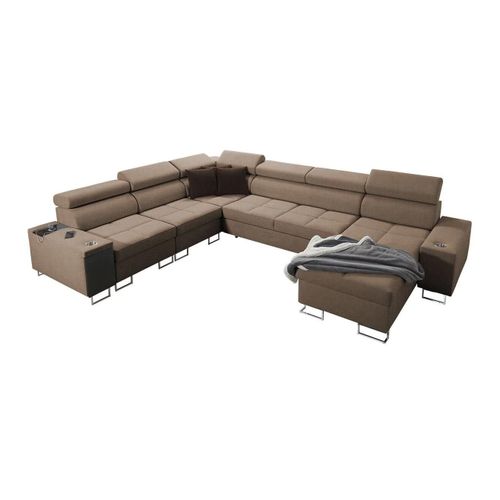 Canapé D'angle Pearland 116, Marron, Fonction De Couchage