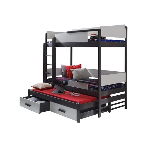 Lit Superposé Henderson 113, Couchette Avec Lit Supplémentaire, Gris