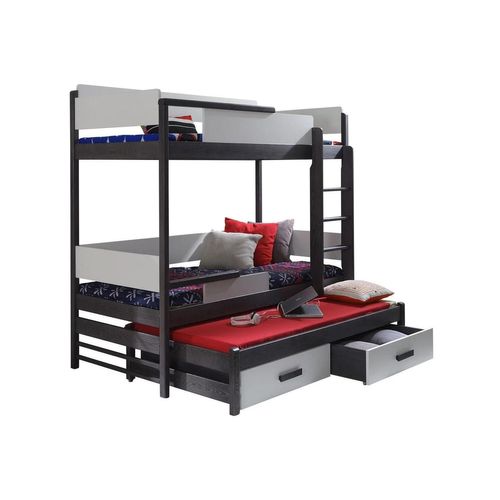 Lit Superposé Henderson 113, Couchette Avec Lit Supplémentaire, Gris