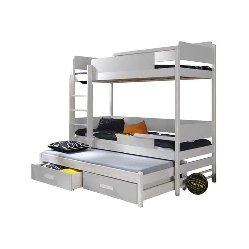 Lit Superposé Henderson 113, Couchette Avec Lit Supplémentaire, Gris