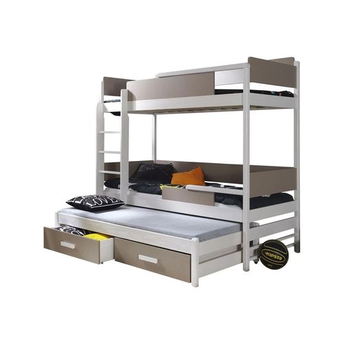 Lit Superposé Henderson 114, Couchette Avec Lit Supplémentaire, Bois