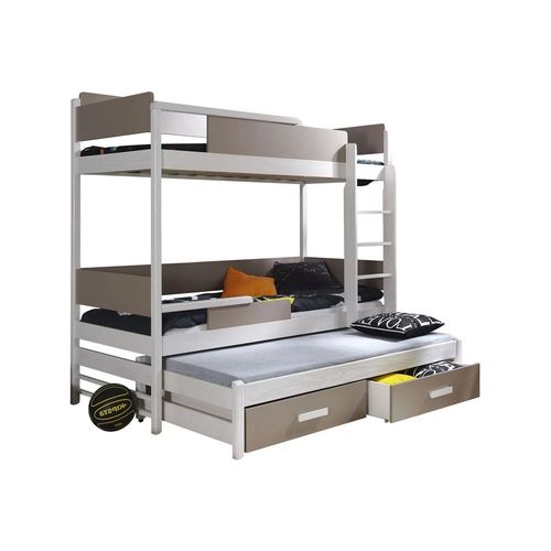 Lit Superposé Henderson 114, Couchette Avec Lit Supplémentaire, Bois