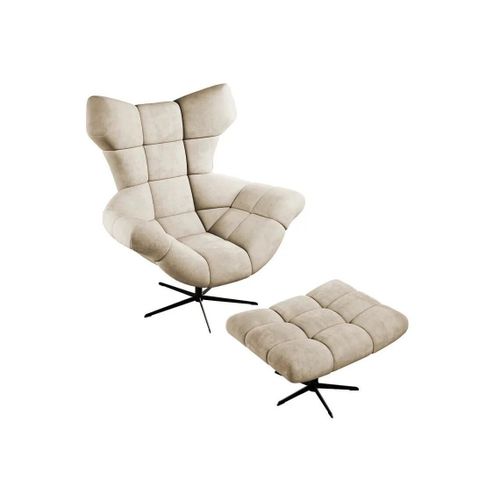 Fauteuil Indiana 148, Brun Clair, Tapisserie, 119x103x84cm