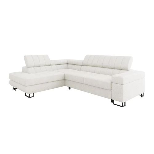 Canapé D'angle Comfivo 247, Blanc, Fonction De Couchage, 271x203x71cm
