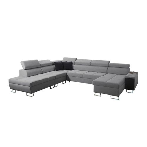 Canapé D'angle Sarasota 135, Gris, Fonction De Couchage, 360x298x84cm