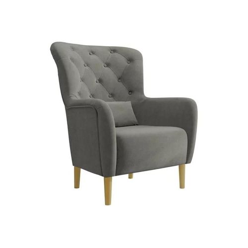 Fauteuil Orem 113, Gris, Tapisserie, 105x82x89cm