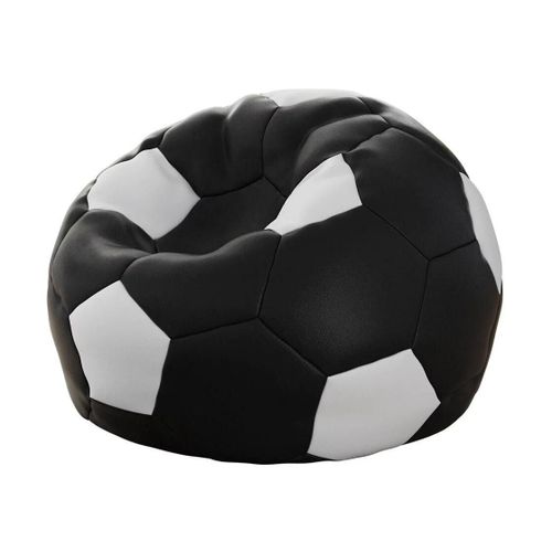 Pouf Poire Comfivo 287, Noir, Faux Cuir, 95x95x95cm