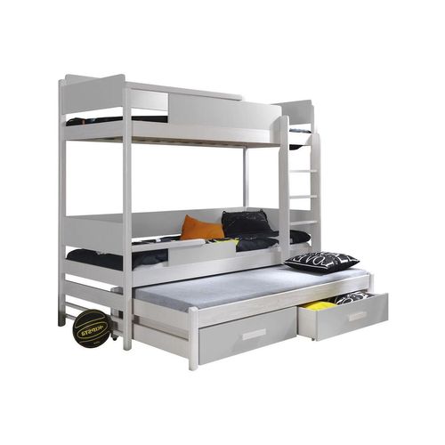 Lit Superposé Henderson 114, Couchette Avec Lit Supplémentaire, Gris
