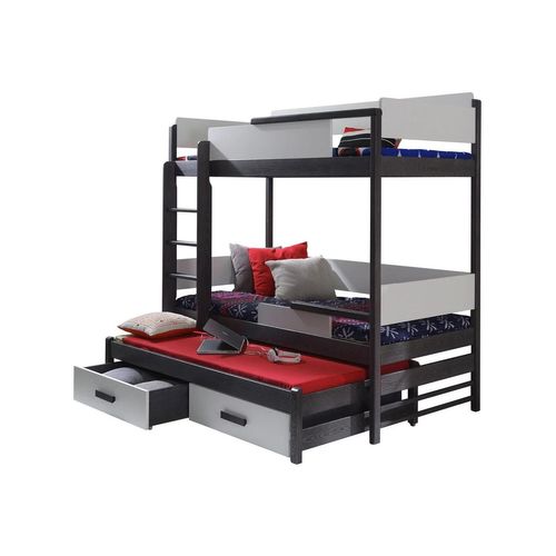 Lit Superposé Henderson 114, Couchette Avec Lit Supplémentaire, Gris