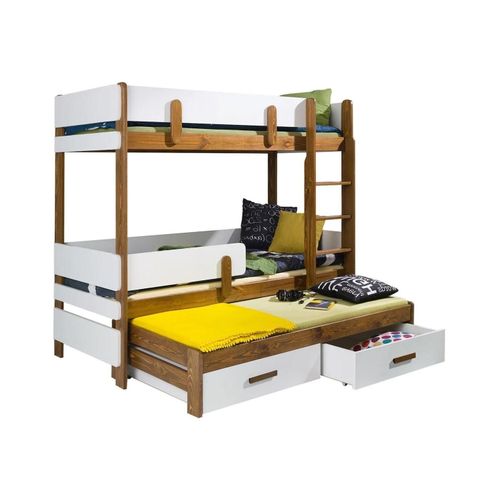 Lit Superposé Henderson 146, Couchette Avec Lit Supplémentaire, Blanc