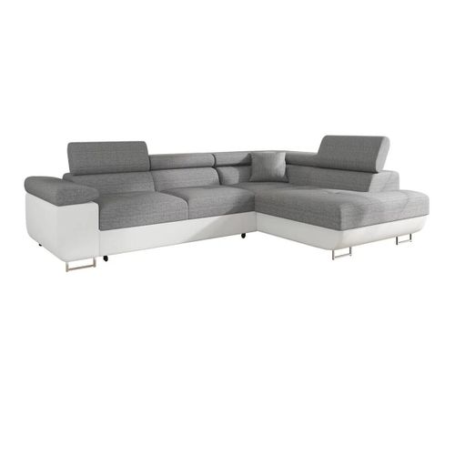 Canapé D'angle Comfivo Eliferu 100, Gris, Fonction De Couchage
