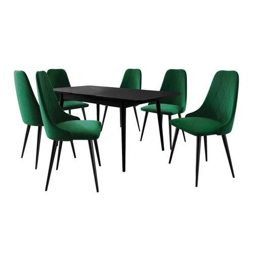Salle À Manger Complète Racine 125, Nombre De Places: 6, 76x80x140cm