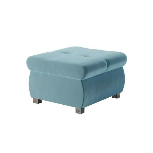 Pouf Comfivo 122, Bleu, Tapisserie, 39x60x60cm